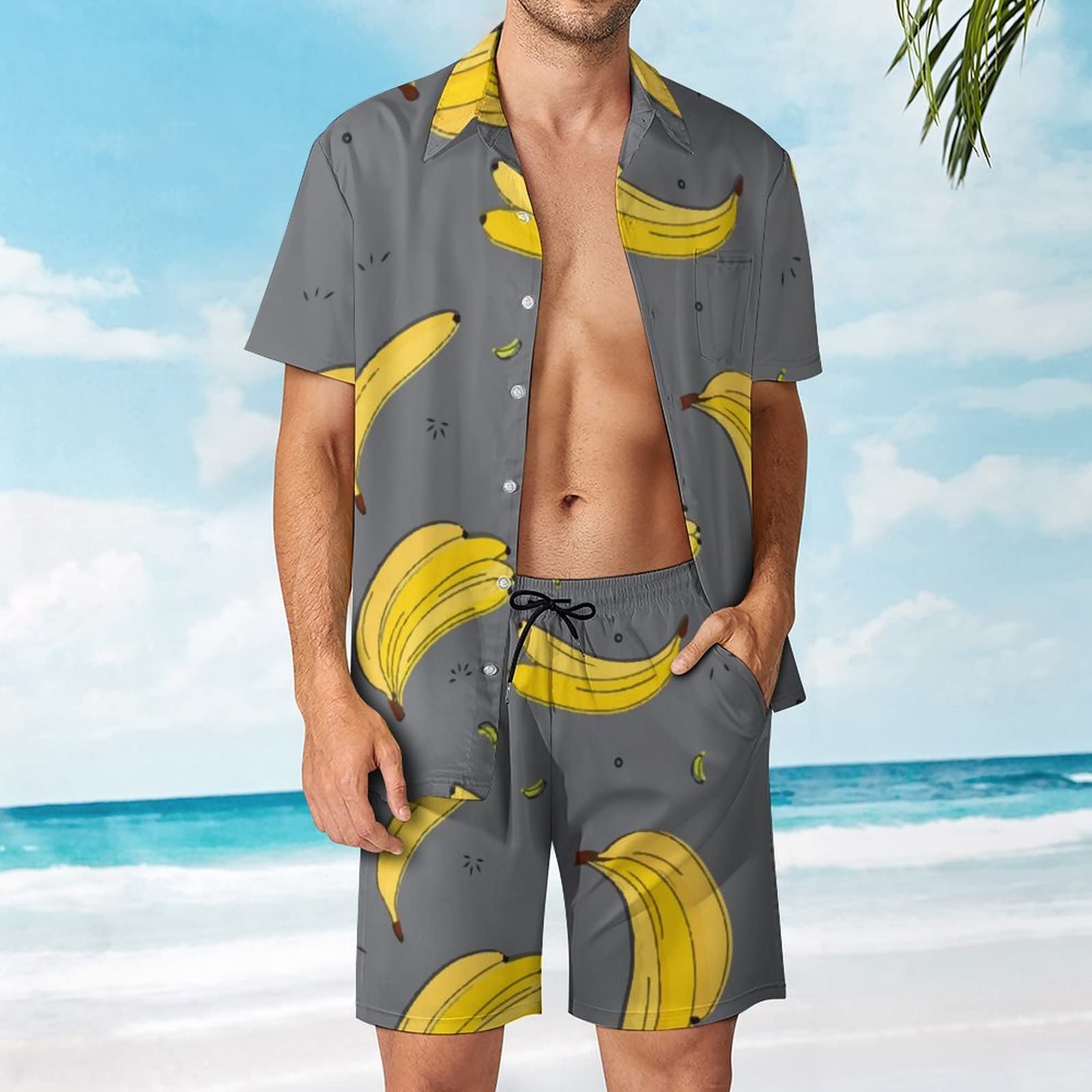 Amazon.co.jp: Tシャツセット バナナ柄(1) アロハシャツ